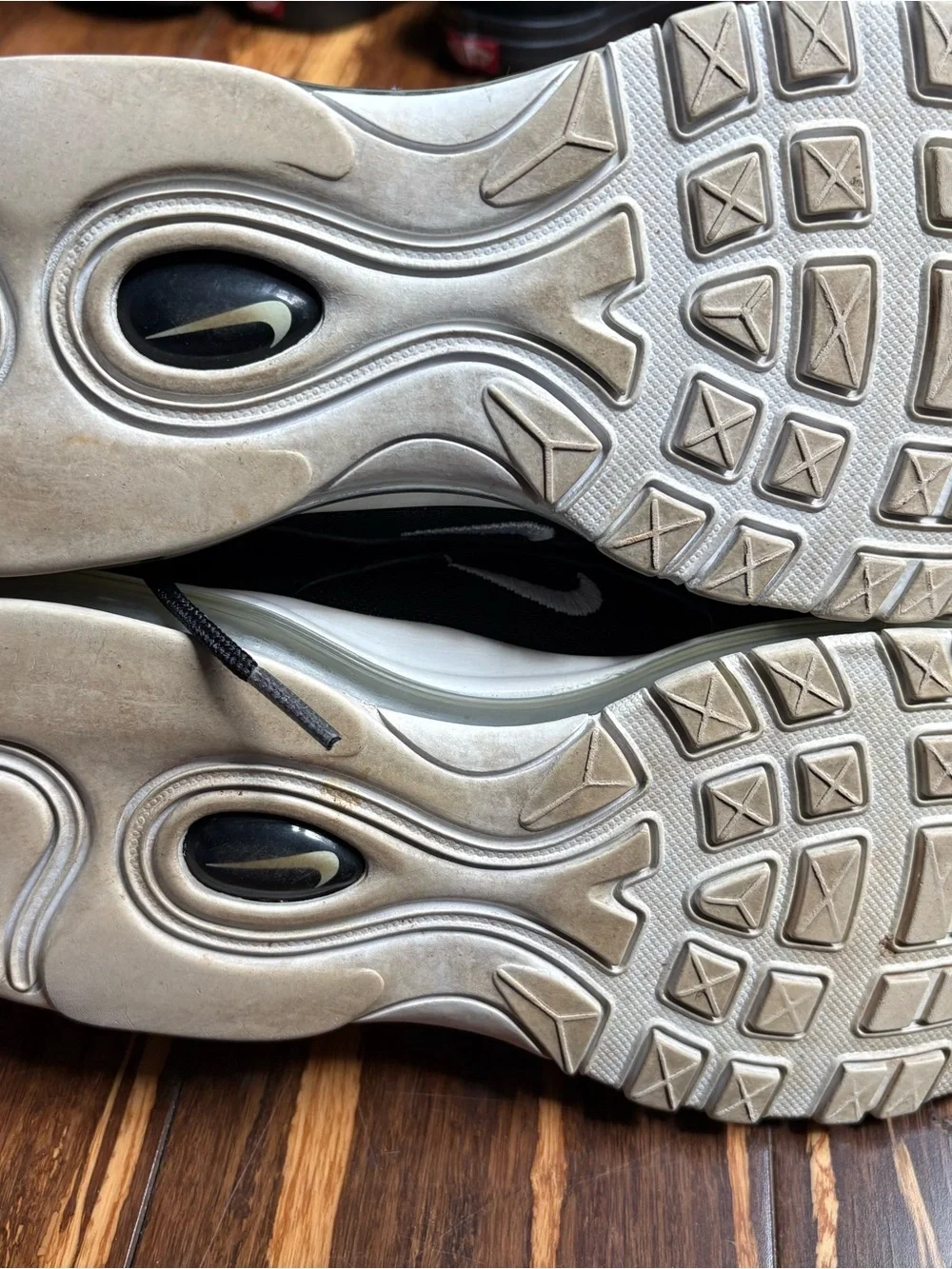 Nike Men’s Black and White Air Max 97 Sneakers - Picture 6 of 7